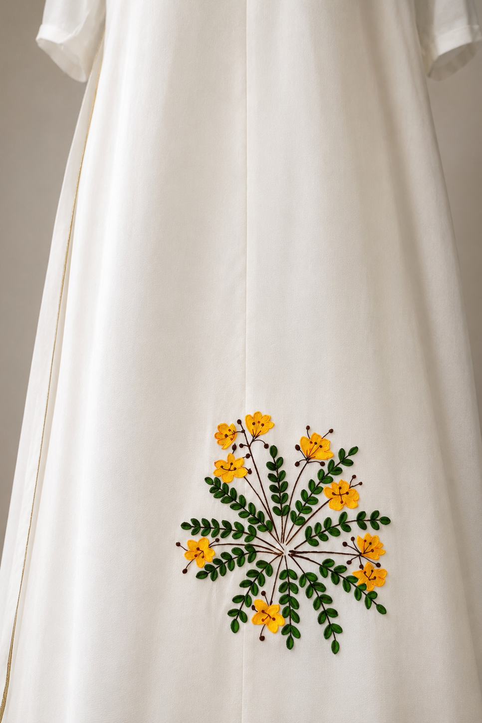 Elegant Ivory Georgette Suit With Palazzo Pants